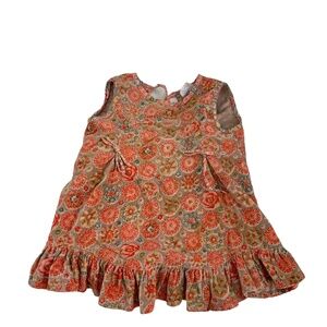 OLILY APRON 12 MO ORANGE BEIGE… GREAT LAYERING PIECES